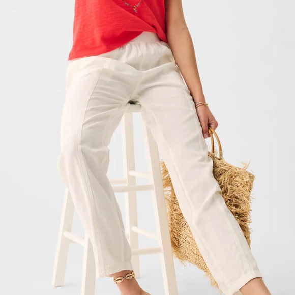Faherty | Pants & Jumpsuits | Faherty Arlie Day Pants In White High ...